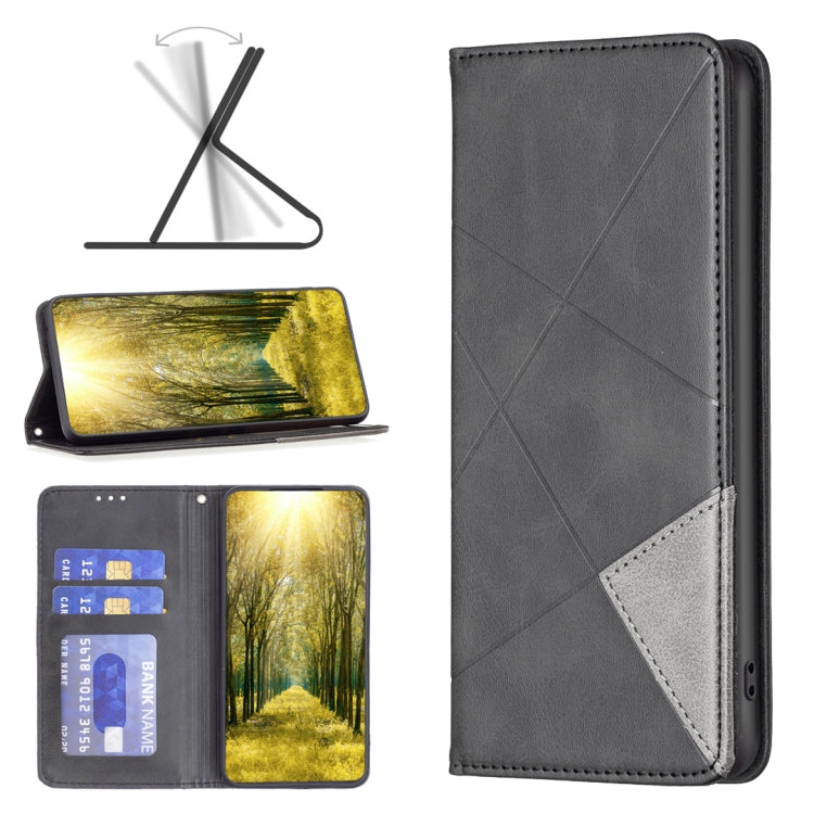 Custodia per telefono in pelle magnetica invisibile prismatica, For Xiaomi Redmi 10C