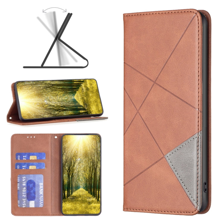 Custodia per telefono in pelle magnetica invisibile prismatica, For Xiaomi Redmi 10C