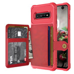 Custodia portafoglio in pelle per Samsung Galaxy S10