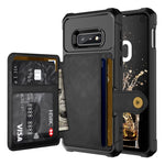 Custodia portafoglio in pelle per Samsung Galaxy S10