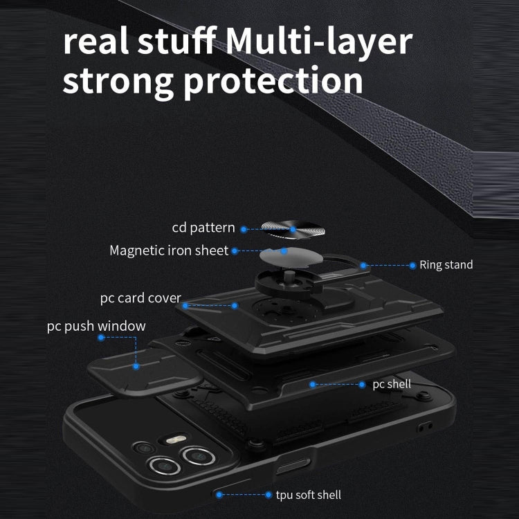 Custodia con slot scheda scorrevole per Motorola Edge 20 Lite