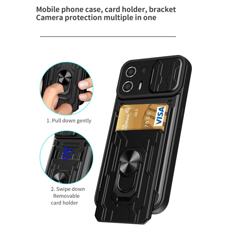 Custodia con slot scheda scorrevole per Motorola Edge 20 Lite
