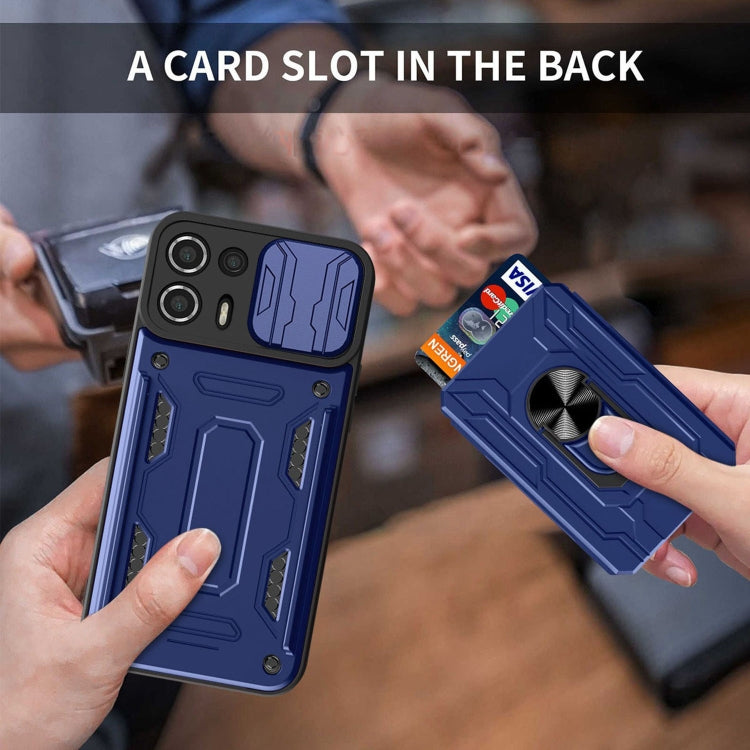 Custodia con slot scheda scorrevole per Motorola Edge 20 Lite