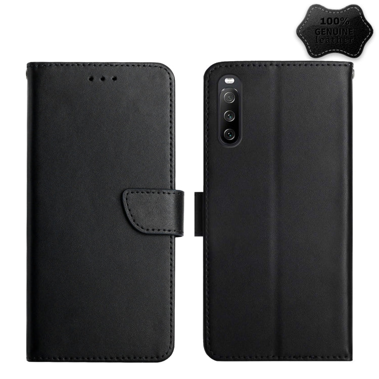 Custodia per telefono flip in vera pelle a prova di impronte digitali, For Sony Xperia 1 III, For Sony Xperia 5 III, For Sony Xperia 10 III, For Sony Xperia Ace II, For Sony Xperia 1 IV, For Sony Xperia 10 IV, For Sony Xperia Pro-I