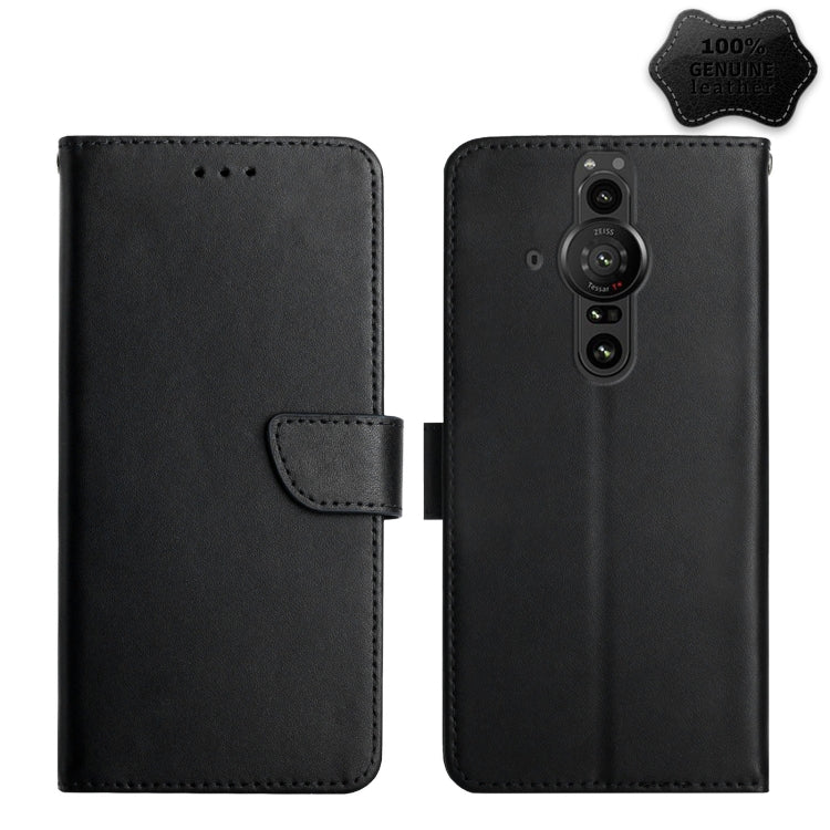 Custodia per telefono flip in vera pelle a prova di impronte digitali, For Sony Xperia 1 III, For Sony Xperia 5 III, For Sony Xperia 10 III, For Sony Xperia Ace II, For Sony Xperia 1 IV, For Sony Xperia 10 IV, For Sony Xperia Pro-I