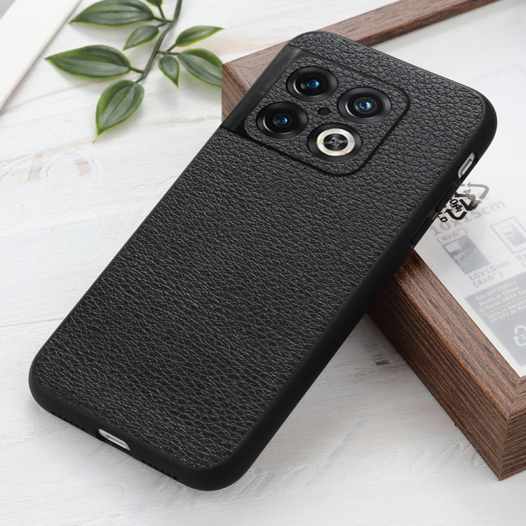 Custodia in vera pelle con texture Litchi per smartphone compatib
