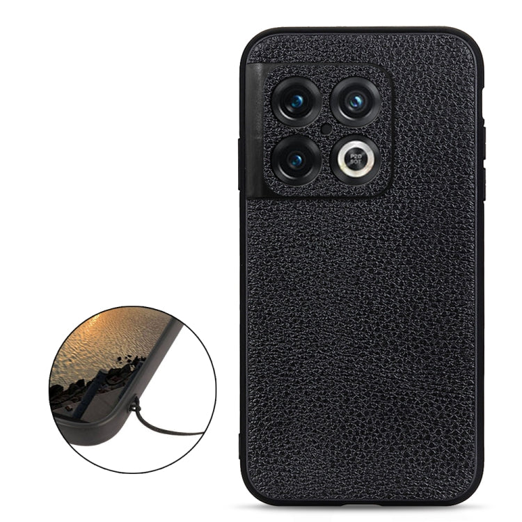 Custodia in vera pelle con texture Litchi per smartphone compatib