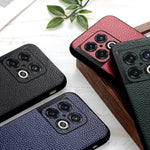 Custodia in vera pelle con texture Litchi per smartphone compatib