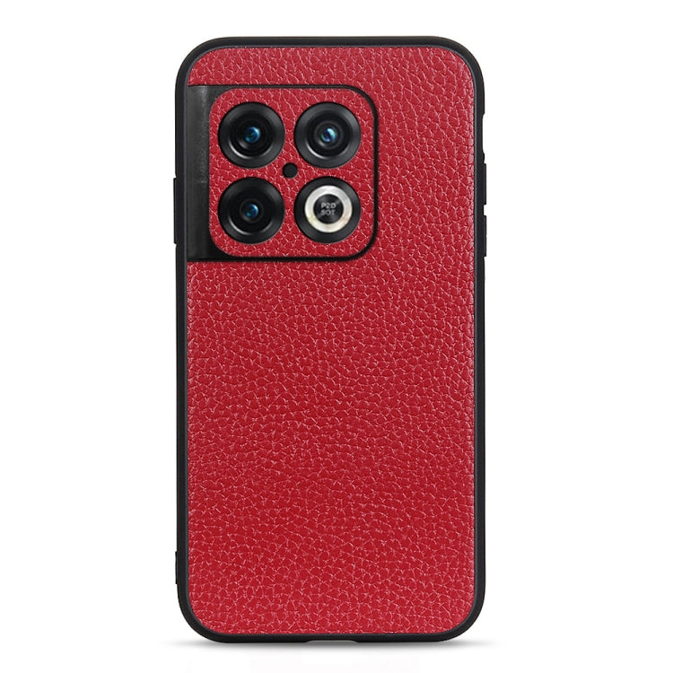 Custodia in vera pelle con texture Litchi per smartphone compatib