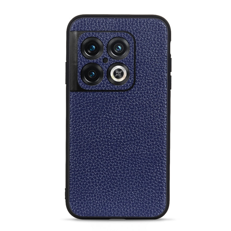 Custodia in vera pelle con texture Litchi per smartphone compatib