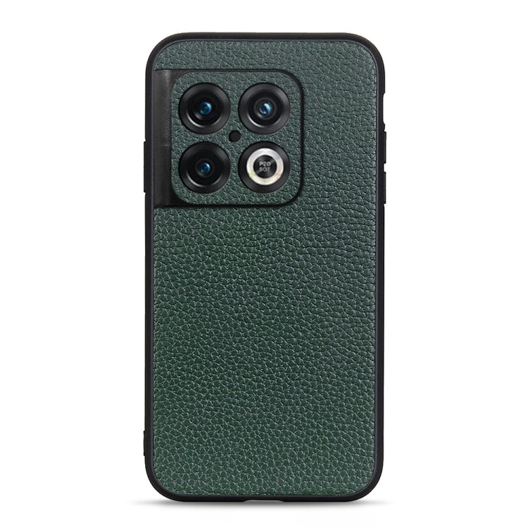 Custodia in vera pelle con texture Litchi per smartphone compatib