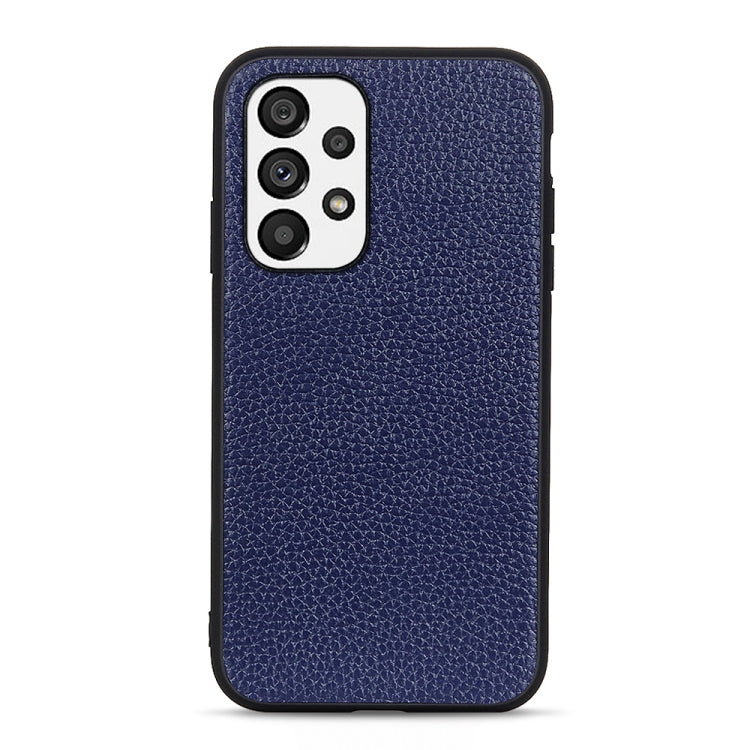 Custodia in vera pelle con texture Litchi per smartphone compatib
