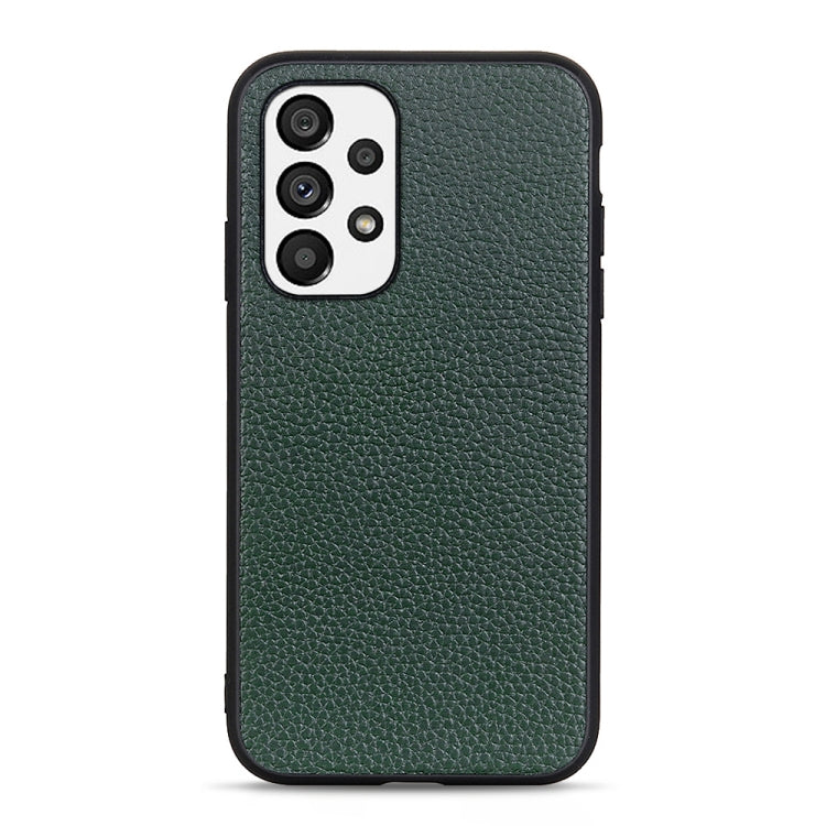 Custodia in vera pelle con texture Litchi per smartphone compatib