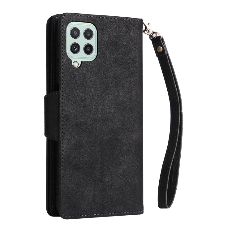 Custodia portafoglio in pelle con 9 slot carte per Galaxy A22