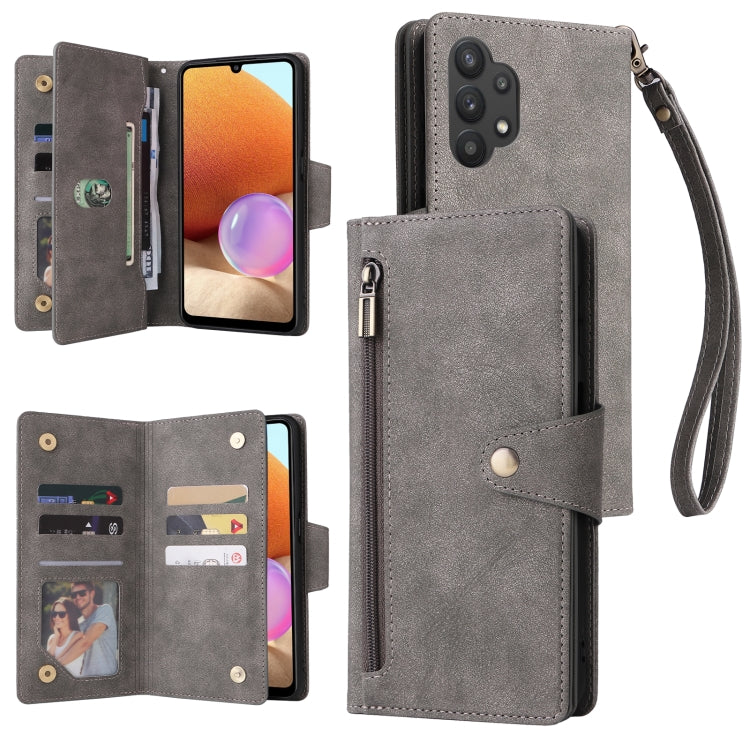 Custodia portafoglio in pelle con 9 slot carte per Galaxy A22
