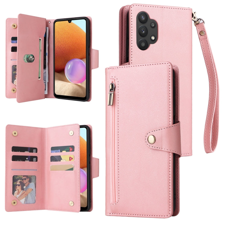 Custodia portafoglio in pelle con 9 slot carte per Galaxy A22