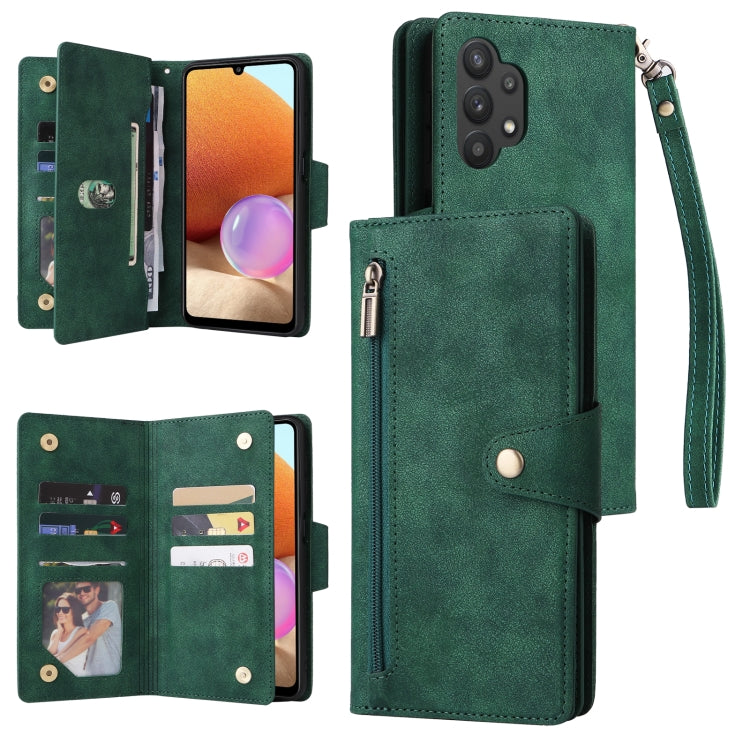 Custodia portafoglio in pelle con 9 slot carte per Galaxy A22