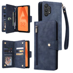 Custodia portafoglio in pelle con 9 slot carte per Galaxy A22