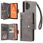 Custodia portafoglio in pelle con 9 slot carte per Galaxy A22