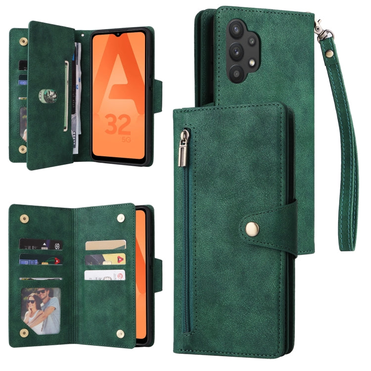 Custodia portafoglio in pelle con 9 slot carte per Galaxy A22