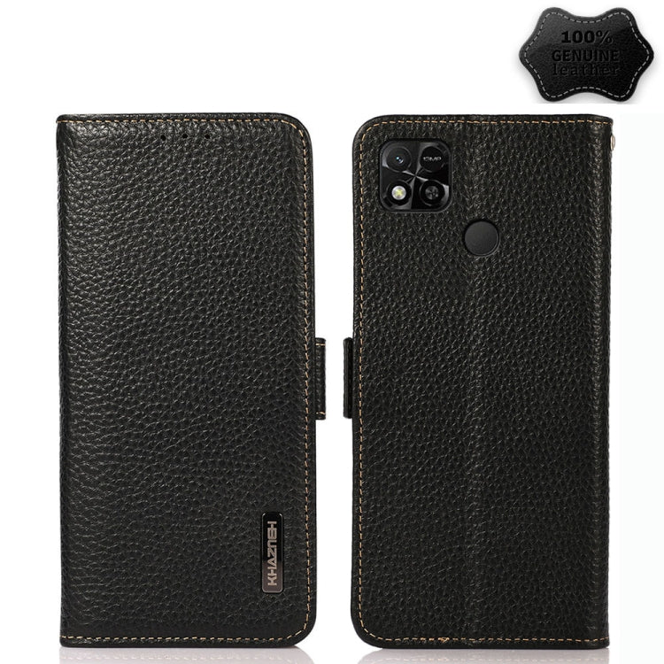 Custodia portafoglio in pelle con RFID per Xiaomi Redmi 10A