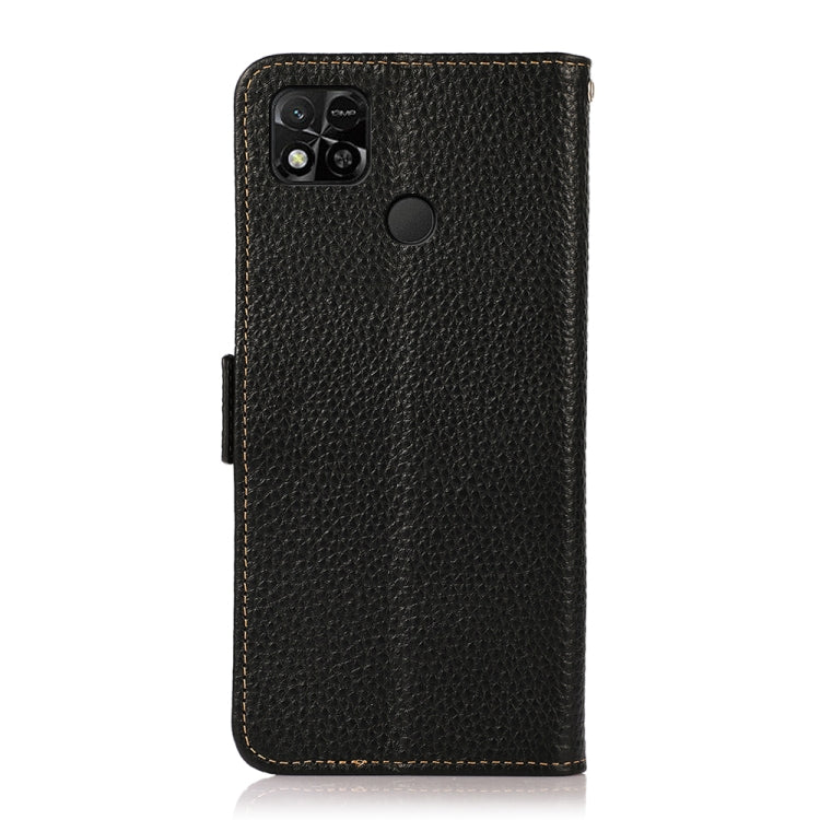 Custodia portafoglio in pelle con RFID per Xiaomi Redmi 10A