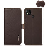 Custodia portafoglio in pelle con RFID per Xiaomi Redmi 10A
