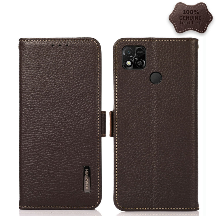 Custodia portafoglio in pelle con RFID per Xiaomi Redmi 10A