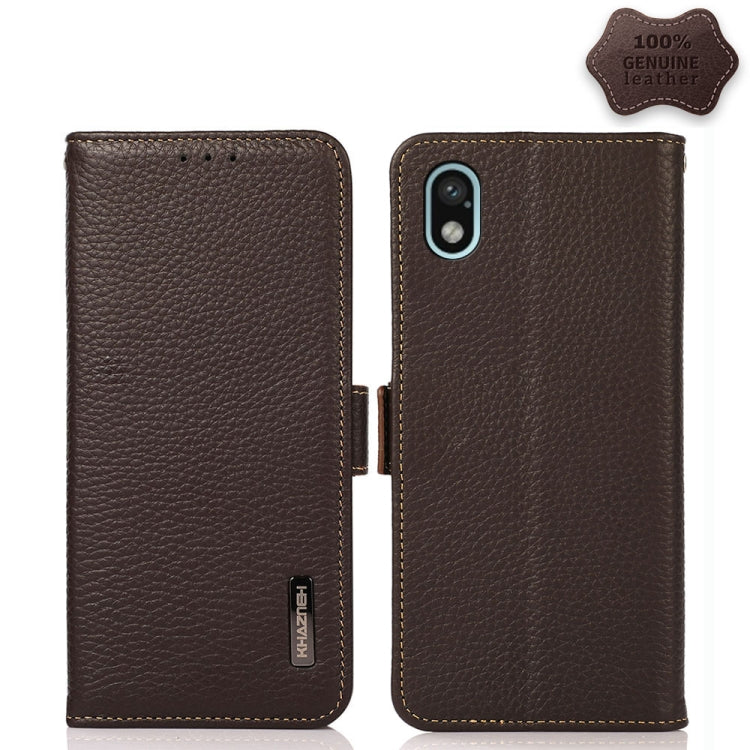 Custodia portafoglio in pelle con RFID per Xiaomi Redmi 10A