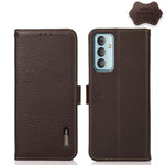 Custodia portafoglio in pelle con RFID per Xiaomi Redmi 10A