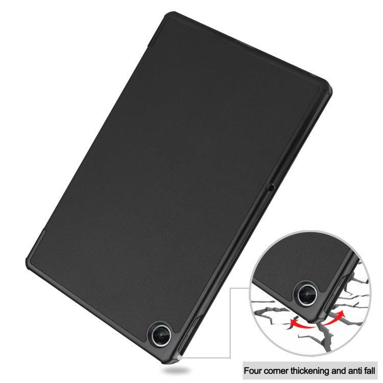 Custodia per tablet in pelle intelligente con supporto a 3 pieghe Custer Texture, For Lenovo Tab M10 Plus 10.6 3rd Gen 2022
