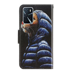 Custodia portafoglio in pelle per OPPO A16