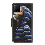 Custodia portafoglio in pelle per Vivo Y21