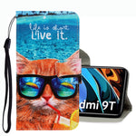 Custodia portafoglio in pelle per Xiaomi Redmi 9T