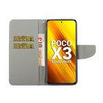 Custodia portafoglio in pelle per Xiaomi Poco X3 NFC