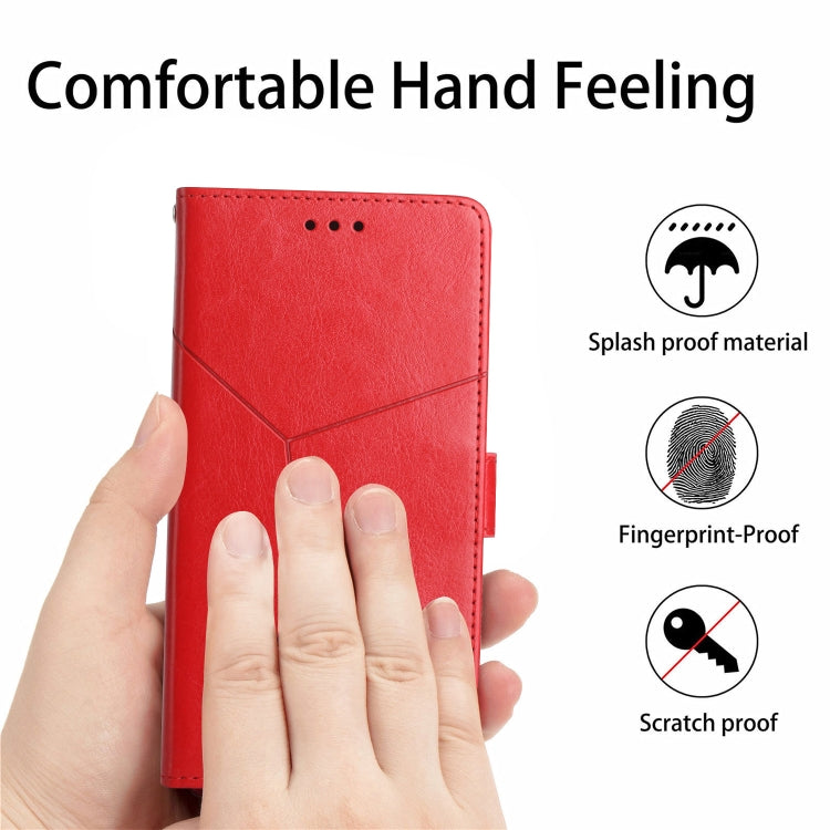 Custodia per telefono in pelle flip orizzontale con cuciture a Y, For Sharp Aquos V6 / V6 Plus