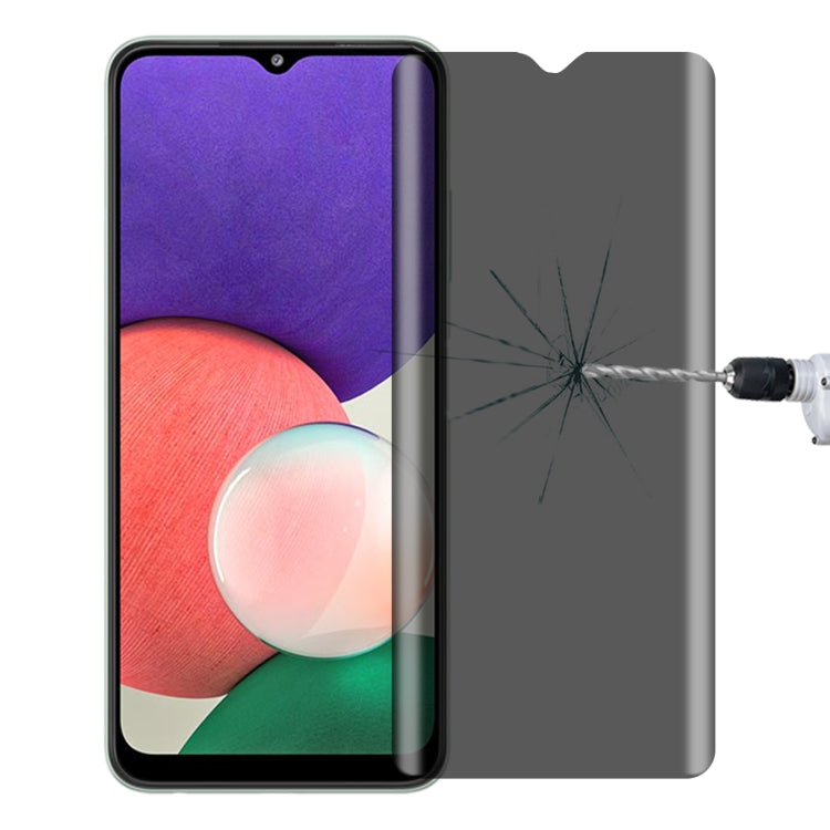 Pellicola vetro temperato anti-peeping per Samsung Galaxy A22 5G