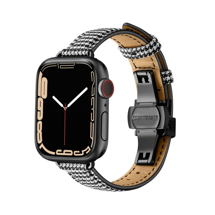 Cinturino in pelle con fibbia a farfalla per Apple Watch