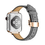 Cinturino in pelle con fibbia a farfalla per Apple Watch