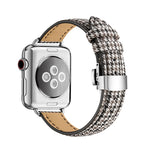 Cinturino in pelle con fibbia a farfalla per Apple Watch