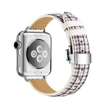 Cinturino in pelle con fibbia a farfalla per Apple Watch