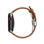 Cinturino in pelle con fibbia a farfalla per Apple Watch