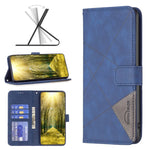 BF05 Custodia per telefono in pelle con struttura a rombo con fibbia magnetica, For Motorola Moto G71 5G, For OPPO Reno7 5G/Find X5 Lite, For OPPO Realme C31, For Infinix Hot 11s/Hot 11T