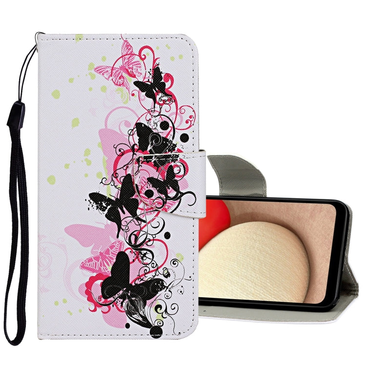 Custodia in pelle con motivo a disegno colorato, For Samsung Galaxy A02, For Samsung Galaxy A03s US Version