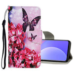 Custodia in pelle con motivo colorato per Xiaomi Redmi 10 2022 e K40