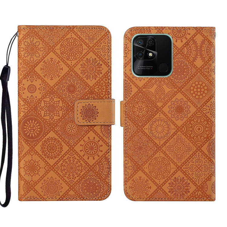 Custodia per cellulare in pelle con motivo goffrato stile etnico per Xiaomi