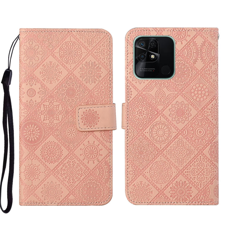 Custodia per cellulare in pelle con motivo goffrato stile etnico per Xiaomi