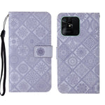 Custodia per cellulare in pelle con motivo goffrato stile etnico per Xiaomi