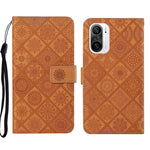Custodia per cellulare in pelle con motivo goffrato stile etnico per Xiaomi