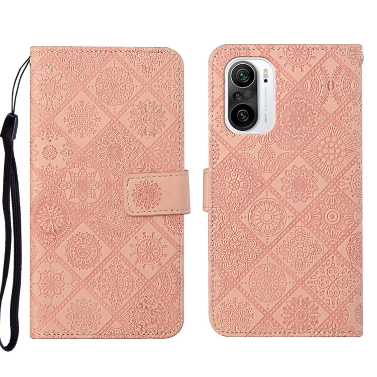 Custodia per cellulare in pelle con motivo goffrato stile etnico per Xiaomi